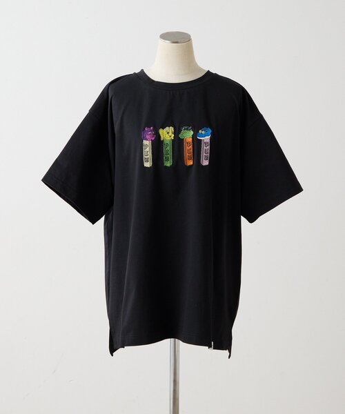 ear PAPILLONNER(イアパピヨネ)の「【PEZ(ペッツ)×ear】Tシャツ《UVカット/吸水速乾/接触冷感あり》(Tシャツ/カットソー・レディース・ホワイト/ブラック・FREE)」の14枚目の写真