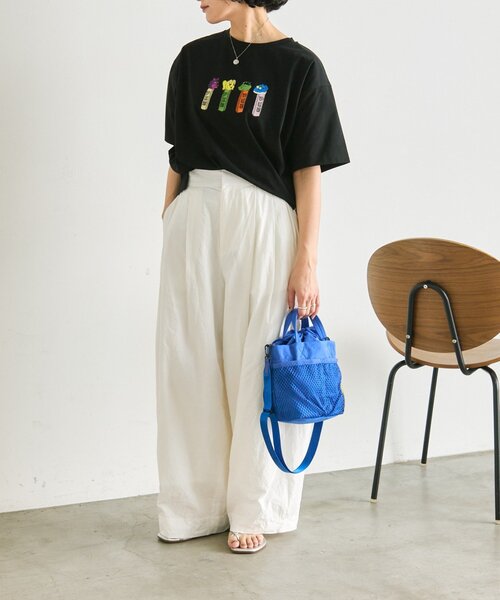 ear PAPILLONNER(イアパピヨネ)の「【PEZ(ペッツ)×ear】Tシャツ《UVカット/吸水速乾/接触冷感あり》(Tシャツ/カットソー・レディース・ホワイト/ブラック・FREE)」の16枚目の写真