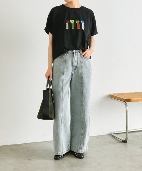 ear PAPILLONNER(イアパピヨネ)の「【PEZ(ペッツ)×ear】Tシャツ《UVカット/吸水速乾/接触冷感あり》(Tシャツ/カットソー・レディース・ホワイト/ブラック・FREE)」の19枚目の写真