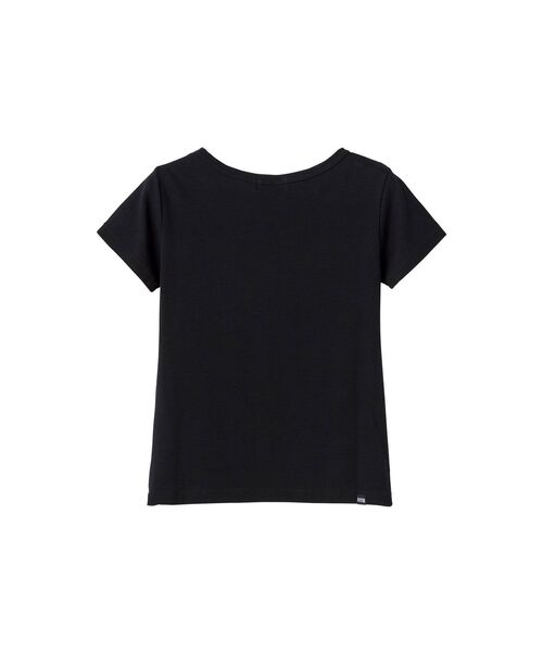 HYSTERIC GLAMOUR(ヒステリックグラマー)の「LEISURE WOMAN チビTシャツ(Tシャツ/カットソー・レディース・ホワイト/ブラック/イエロー・FREE)」の6枚目の写真