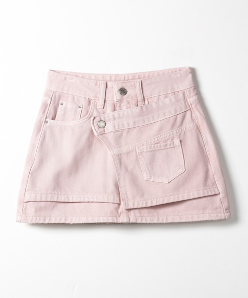 me+em select(ミームセレクト)の「【 インパン裏地付き 】ヴィンテージピンクレイヤードデニムミニスカート / vintage pink denim mini skirt(デニムスカート・レディース・ピンク・SMALL/MEDIUM/LARGE)」の10枚目の写真