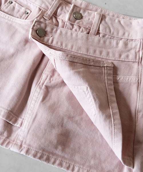 me+em select(ミームセレクト)の「【 インパン裏地付き 】ヴィンテージピンクレイヤードデニムミニスカート / vintage pink denim mini skirt(デニムスカート・レディース・ピンク・SMALL/MEDIUM/LARGE)」の13枚目の写真
