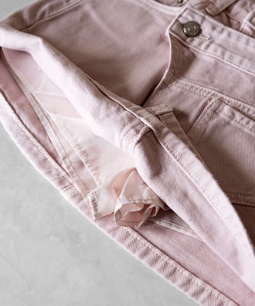 me+em select(ミームセレクト)の「【 インパン裏地付き 】ヴィンテージピンクレイヤードデニムミニスカート / vintage pink denim mini skirt(デニムスカート・レディース・ピンク・SMALL/MEDIUM/LARGE)」の14枚目の写真