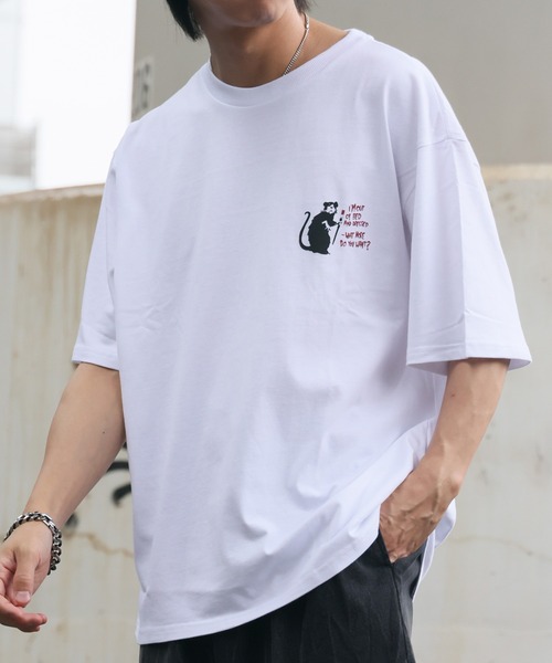 CORPUS SELECT(コーパストーキョー)の「【BRANDALISED/ブランダライズド】アソート バンクシー アートワークデザイン 3DラバープリントTシャツ(Tシャツ/カットソー・メンズ・ブラック系1/ホワイト系2/ホワイト系1/ブラック系2・LL/L/M)」の17枚目の写真