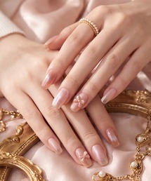 KONVINI（コンビニ）の「【not a nail】水光マグネットデザインネイルチップ　バレリーナ　ショートラウンド（ネイルシール/ネイルチップ）」