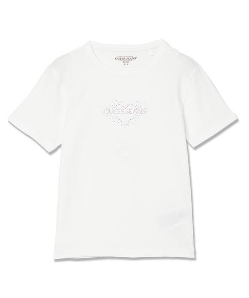 GUESS JEANS(ゲスジーンズ)の「GUESS JEANS Rhinestone Heart Tee Tシャツ 半袖(Tシャツ/カットソー・レディース・ホワイト/ブラック・X-SMALL/SMALL/MEDIUM/LARGE)」の18枚目の写真