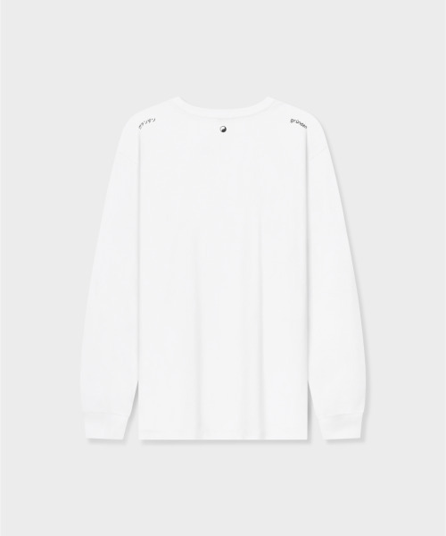 GRUNDEN(グルンデン)の「SMALL LOGO LONG SLEEVE T-SHIRT (WHITE)_G26BUJTS06(Tシャツ/カットソー・レディース・その他・1/2/3)」の2枚目の写真