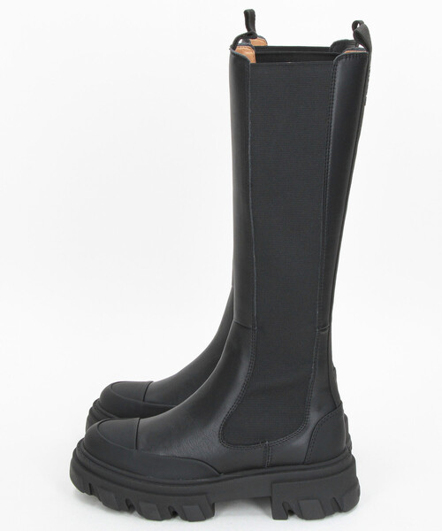 GANNI(ガニー)の「GANNI/ガニー High Chelsea Boot Black Stitch / チャンキーソール ロングブーツ【36-38サイズ/限定展開】(ブーツ・レディース・ブラック・38/36)」の9枚目の写真