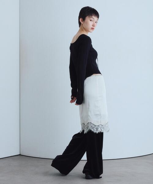 CODE A（コードエー）の「velour easy pants（その他パンツ・レディース・グレー/ブラック・36/38）」の8枚目の写真