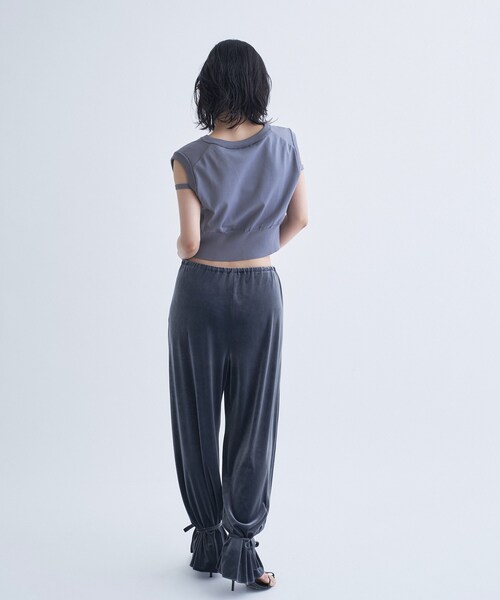 CODE A（コードエー）の「velour easy pants（その他パンツ・レディース・グレー/ブラック・36/38）」の14枚目の写真