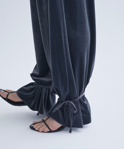 CODE A（コードエー）の「velour easy pants（その他パンツ・レディース・グレー/ブラック・36/38）」の15枚目の写真