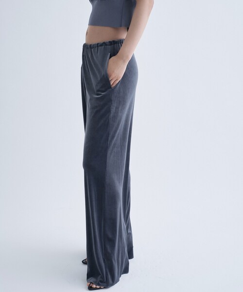 CODE A（コードエー）の「velour easy pants（その他パンツ・レディース・グレー/ブラック・36/38）」の17枚目の写真
