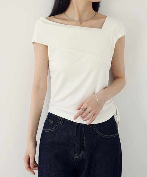 MAISON DE THERESE(メゾン ド テレーズ)の「2wayネック ボートネック ドレープサマーニット(ニット/セーター・レディース・Black/White/BROWN・M)」の5枚目の写真