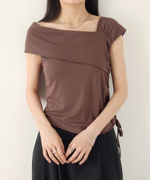 MAISON DE THERESE(メゾン ド テレーズ)の「2wayネック ボートネック ドレープサマーニット(ニット/セーター・レディース・Black/White/BROWN・M)」の9枚目の写真