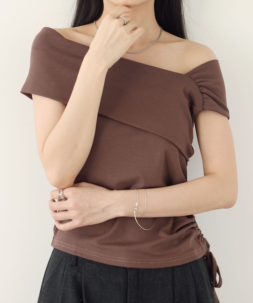 MAISON DE THERESE(メゾン ド テレーズ)の「2wayネック ボートネック ドレープサマーニット(ニット/セーター・レディース・Black/White/BROWN・M)」の10枚目の写真