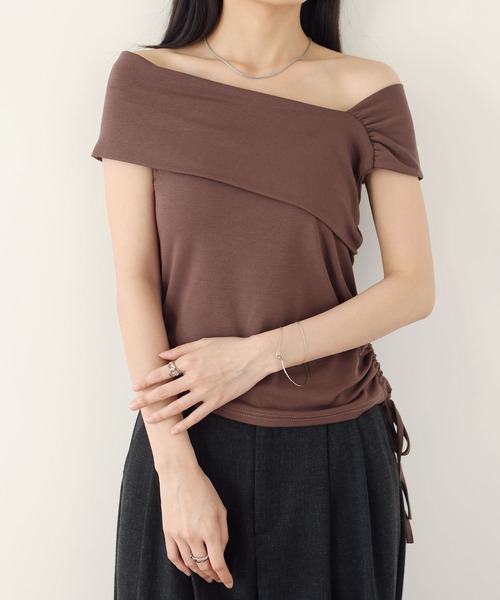 MAISON DE THERESE(メゾン ド テレーズ)の「2wayネック ボートネック ドレープサマーニット(ニット/セーター・レディース・Black/White/BROWN・M)」の11枚目の写真