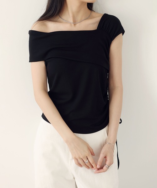 MAISON DE THERESE(メゾン ド テレーズ)の「2wayネック ボートネック ドレープサマーニット(ニット/セーター・レディース・Black/White/BROWN・M)」の14枚目の写真