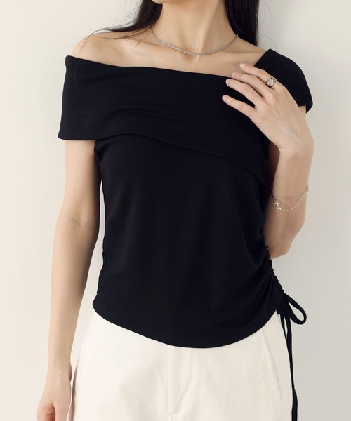 MAISON DE THERESE(メゾン ド テレーズ)の「2wayネック ボートネック ドレープサマーニット(ニット/セーター・レディース・Black/White/BROWN・M)」の15枚目の写真