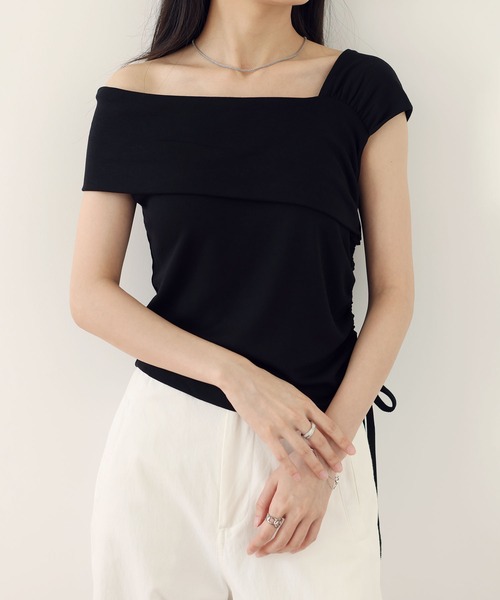MAISON DE THERESE(メゾン ド テレーズ)の「2wayネック ボートネック ドレープサマーニット(ニット/セーター・レディース・Black/White/BROWN・M)」の16枚目の写真