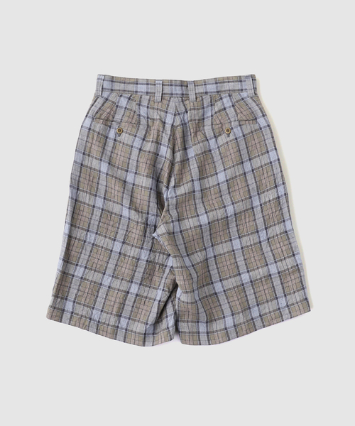 ts(s)（ティーエスエス）の「ts(s) / ティーエスエス Washed Linen Tartan 3P Baggy Short（その他パンツ・メンズ・ネイビー/グレー・2/3）」の3枚目の写真