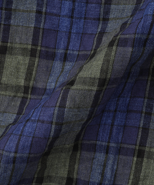 ts(s)（ティーエスエス）の「ts(s) / ティーエスエス Washed Linen Tartan 3P Baggy Short（その他パンツ・メンズ・ネイビー/グレー・2/3）」の6枚目の写真