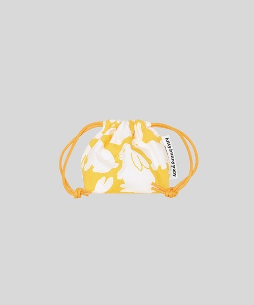 Plain Little Yellow Bunnies Plump Pouch_XS（ポーチ
