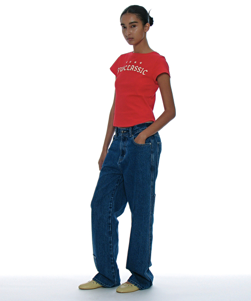 PARTIMENTO WOMEN(パルティメントウィメン)の「クラシックロゴプリンテッドショートスリーブTシャツ_レッド(Tシャツ/カットソー・レディース・その他・SMALL/MEDIUM)」の6枚目の写真