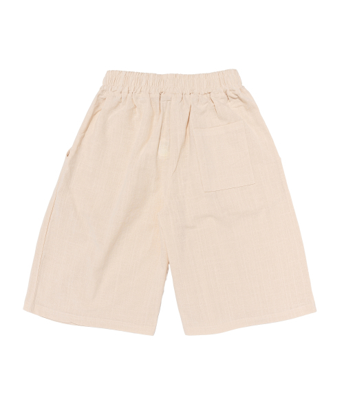 CARGOBROS（カーゴブロス）の「リネンライクピンタックワイドショートパンツ（ベージュ）（その他パンツ・メンズ・その他・LARGE/X-LARGE）」の2枚目の写真