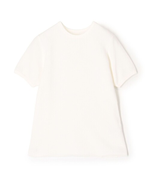 v::room（ヴィルーム）の「V::room コットンバイアスフリース ハーフスリーブプルオーバー（Tシャツ/カットソー・レディース・ブラック/ホワイト・FREE）」の2枚目の写真