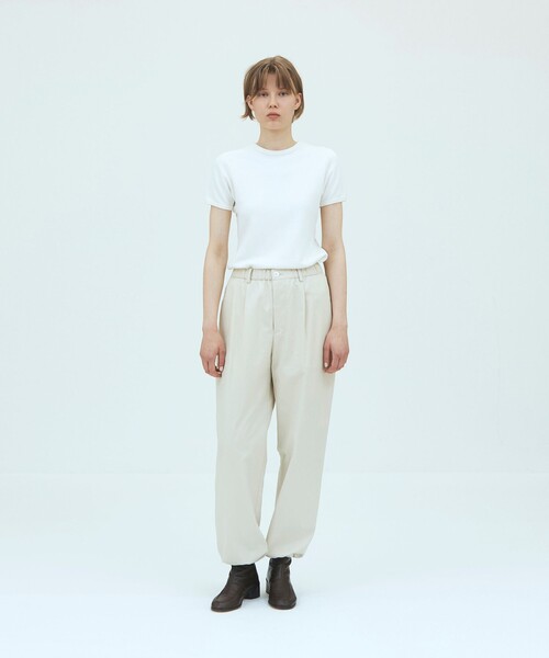 v::room（ヴィルーム）の「V::room コットンバイアスフリース ハーフスリーブプルオーバー（Tシャツ/カットソー・レディース・ブラック/ホワイト・FREE）」の3枚目の写真