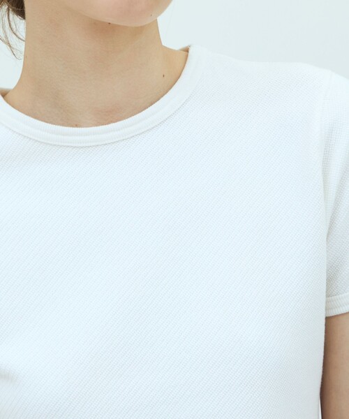 v::room（ヴィルーム）の「V::room コットンバイアスフリース ハーフスリーブプルオーバー（Tシャツ/カットソー・レディース・ブラック/ホワイト・FREE）」の7枚目の写真