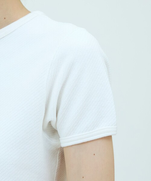 v::room（ヴィルーム）の「V::room コットンバイアスフリース ハーフスリーブプルオーバー（Tシャツ/カットソー・レディース・ブラック/ホワイト・FREE）」の9枚目の写真