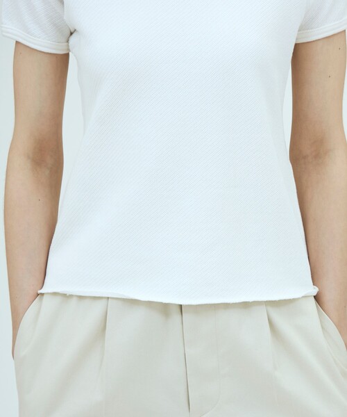 v::room（ヴィルーム）の「V::room コットンバイアスフリース ハーフスリーブプルオーバー（Tシャツ/カットソー・レディース・ブラック/ホワイト・FREE）」の10枚目の写真