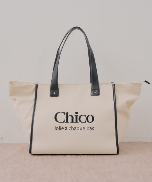 Chico(チコ)の「【キャリーオン】 ロゴ刺繍トラベルトートバッグ(トートバッグ・レディース・ホワイト系その他2/ネイビー/ホワイト系その他・FREE)」の10枚目の写真