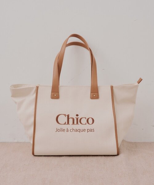Chico(チコ)の「【キャリーオン】 ロゴ刺繍トラベルトートバッグ(トートバッグ・レディース・ホワイト系その他2/ネイビー/ホワイト系その他・FREE)」の12枚目の写真
