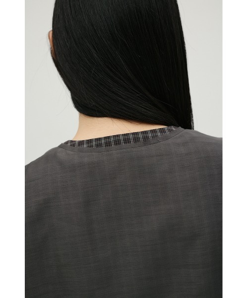 STYLEMIXER(スタイルミキサー)の「シアーレイヤードチェックブラウス(シャツ/ブラウス・レディース・ブラック系その他/ベージュ系その他・FREE)」の11枚目の写真