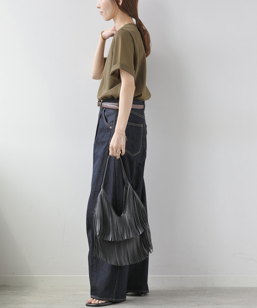 JOURNAL STANDARD relume(ジャーナルスタンダード レリューム)の「コットンカバーリングシアーTシャツ(Tシャツ/カットソー・レディース・カーキ/イエロー/ブラック・FREE)」の12枚目の写真
