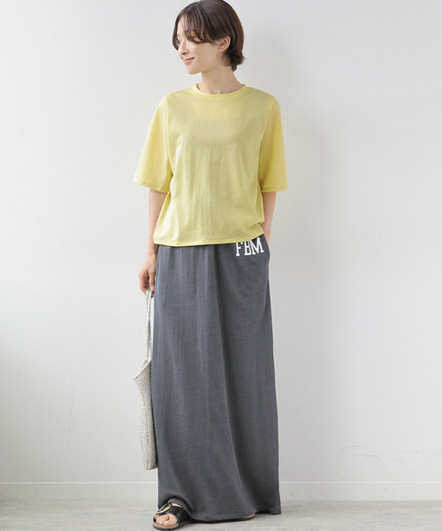 JOURNAL STANDARD relume(ジャーナルスタンダード レリューム)の「コットンカバーリングシアーTシャツ(Tシャツ/カットソー・レディース・カーキ/イエロー/ブラック・FREE)」の17枚目の写真