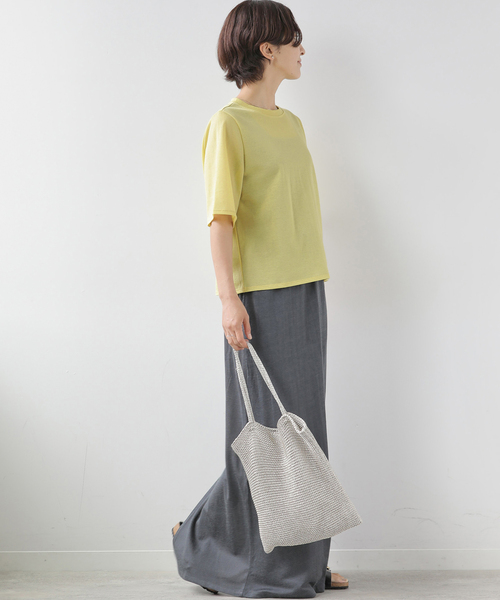 JOURNAL STANDARD relume(ジャーナルスタンダード レリューム)の「コットンカバーリングシアーTシャツ(Tシャツ/カットソー・レディース・カーキ/イエロー/ブラック・FREE)」の18枚目の写真
