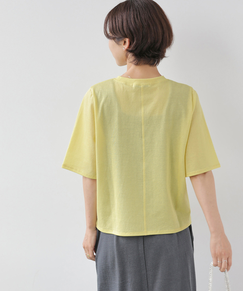 JOURNAL STANDARD relume(ジャーナルスタンダード レリューム)の「コットンカバーリングシアーTシャツ(Tシャツ/カットソー・レディース・カーキ/イエロー/ブラック・FREE)」の22枚目の写真