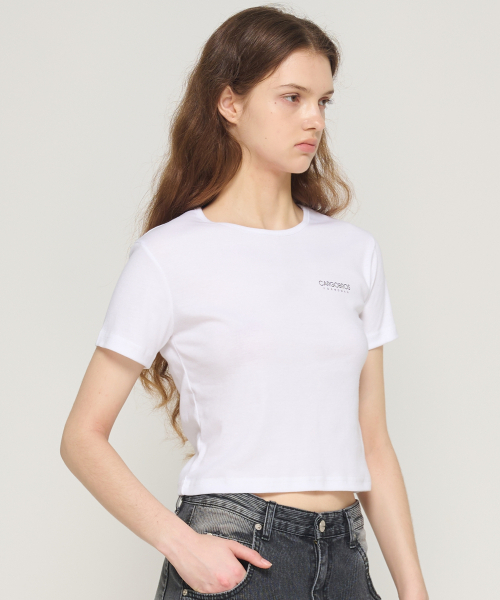 CARGOBROS FOR WOMAN(カーゴブロスフォーウィメン)の「エッセンシャルロゴショート半袖Tシャツ(ホワイト)(Tシャツ/カットソー・レディース・その他・FREE)」の4枚目の写真