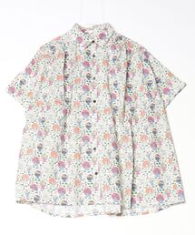 プリントレギュラーカラーギャザーシャツ
