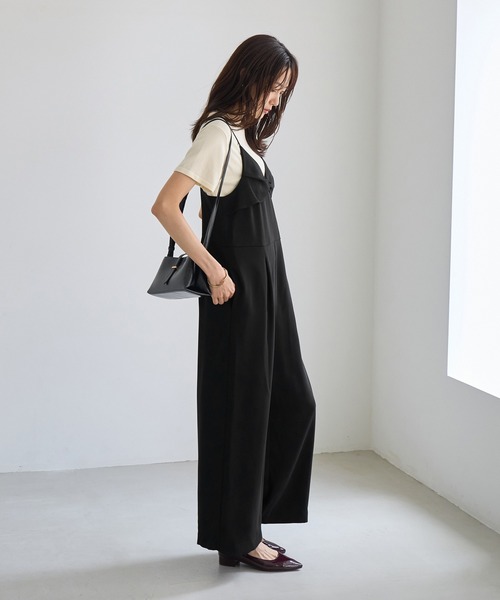 ROPE' PICNIC(ロペピクニック)の「シワになりにくいキャミソールオールインワン/防シワ(つなぎ/オールインワン・レディース・ブラック/カーキ・S/M/L)」の7枚目の写真