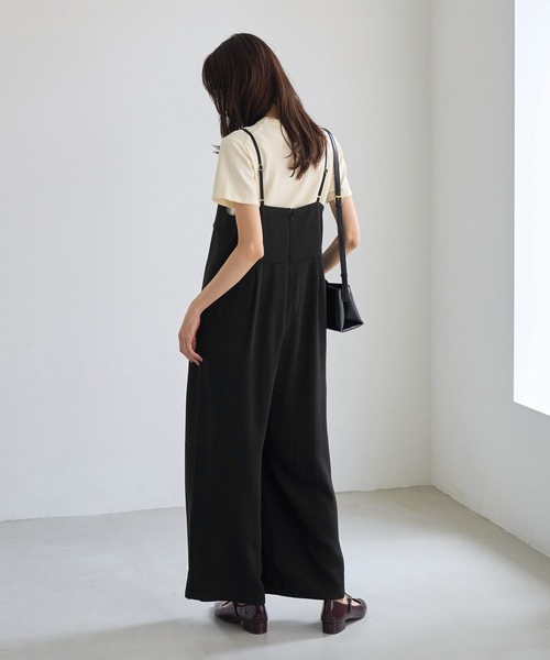 ROPE' PICNIC(ロペピクニック)の「シワになりにくいキャミソールオールインワン/防シワ(つなぎ/オールインワン・レディース・ブラック/カーキ・S/M/L)」の8枚目の写真