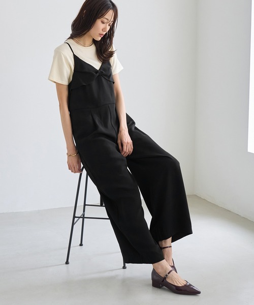 ROPE' PICNIC(ロペピクニック)の「シワになりにくいキャミソールオールインワン/防シワ(つなぎ/オールインワン・レディース・ブラック/カーキ・S/M/L)」の10枚目の写真