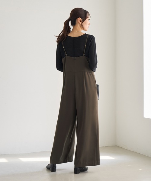ROPE' PICNIC(ロペピクニック)の「シワになりにくいキャミソールオールインワン/防シワ(つなぎ/オールインワン・レディース・ブラック/カーキ・S/M/L)」の15枚目の写真