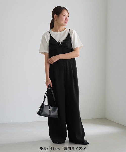 ROPE' PICNIC(ロペピクニック)の「シワになりにくいキャミソールオールインワン/防シワ(つなぎ/オールインワン・レディース・ブラック/カーキ・S/M/L)」の17枚目の写真