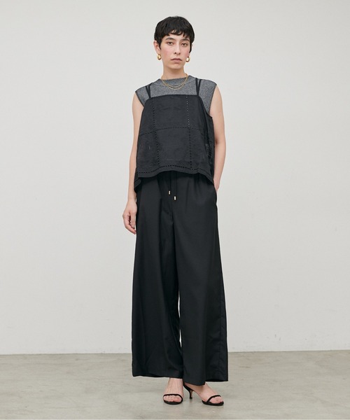 LARUTA（ラルータ）の「【LARUTA】スクエア刺繍レースキャミ（キャミソール・レディース・オフホワイト/ブラック・MEDIUM）」の12枚目の写真