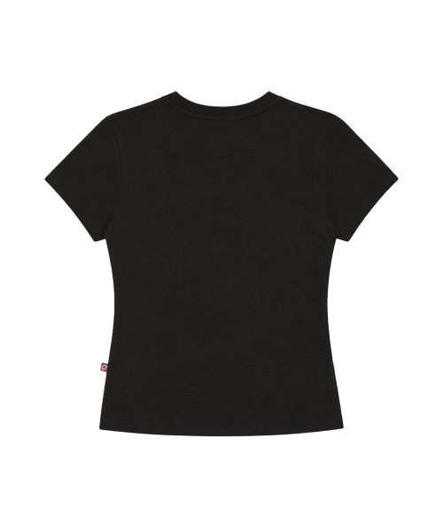 S'EST(エスイーエスティー)の「Side Slit Slim Fit T-shirts Black(Tシャツ/カットソー・レディース・ブラック・SMALL)」の2枚目の写真