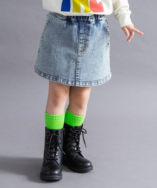 DRC branshes（ディーアールシーブランシェス）の「【WEB限定/DRC】ストレッチデニムスカパン（デニムパンツ・キッズ・ネイビー/ブルー/ブラック・100/110/120/140/150/130）」の7枚目の写真